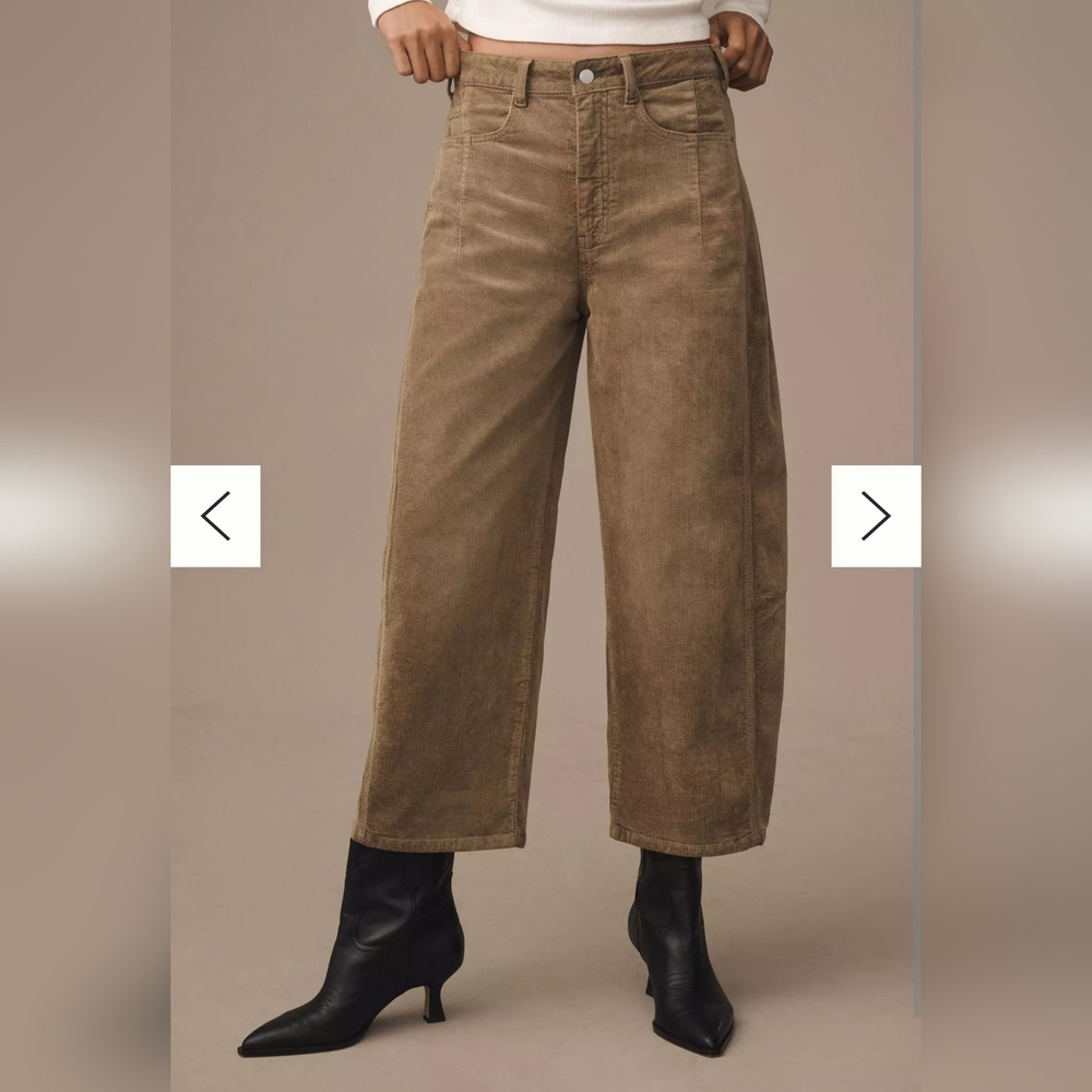 Pilcro The Kenna Heritage Mid-Rise Barrel Jeans: Corduroy Edition